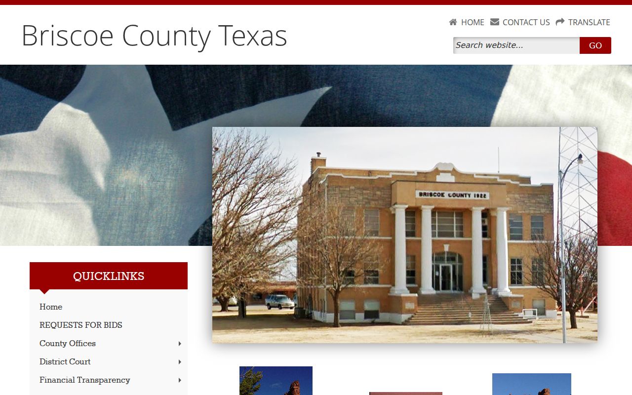 Briscoe County criminal records official county office directory
